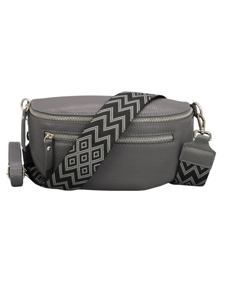 BRISE TASCHE Schultertasche Lucia Damen Leder-Bauchtasche – Echtleder, Made in Italy (Einzelartikel, Gurt separat erhältlich), Reißverschlussfächer, Kompakte Größe, Handgefertigt in Italien von BRISE TASCHE