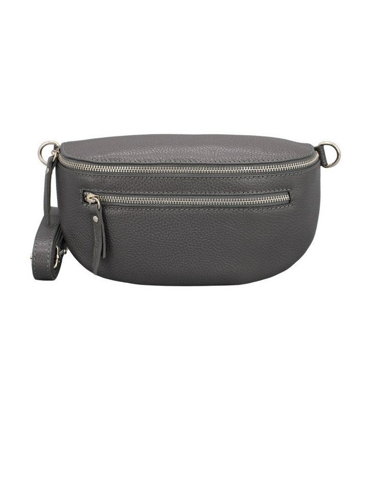 BRISE TASCHE Schultertasche Lucia Damen Leder-Bauchtasche – Echtleder, Made in Italy (Einzelartikel, Gurt separat erhältlich), Reißverschlussfächer, Kompakte Größe, Handgefertigt in Italien von BRISE TASCHE