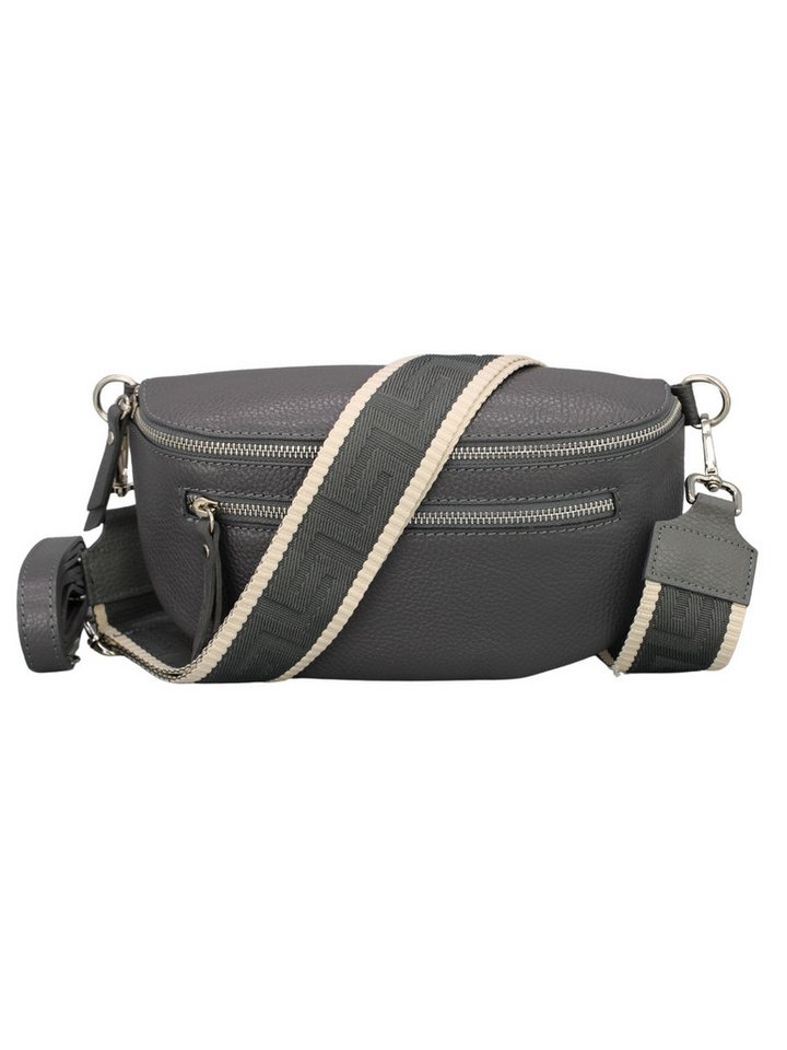 BRISE TASCHE Schultertasche Lucia Damen Leder-Bauchtasche – Echtleder, Made in Italy (Einzelartikel, Gurt separat erhältlich), Reißverschlussfächer, Kompakte Größe, Handgefertigt in Italien von BRISE TASCHE