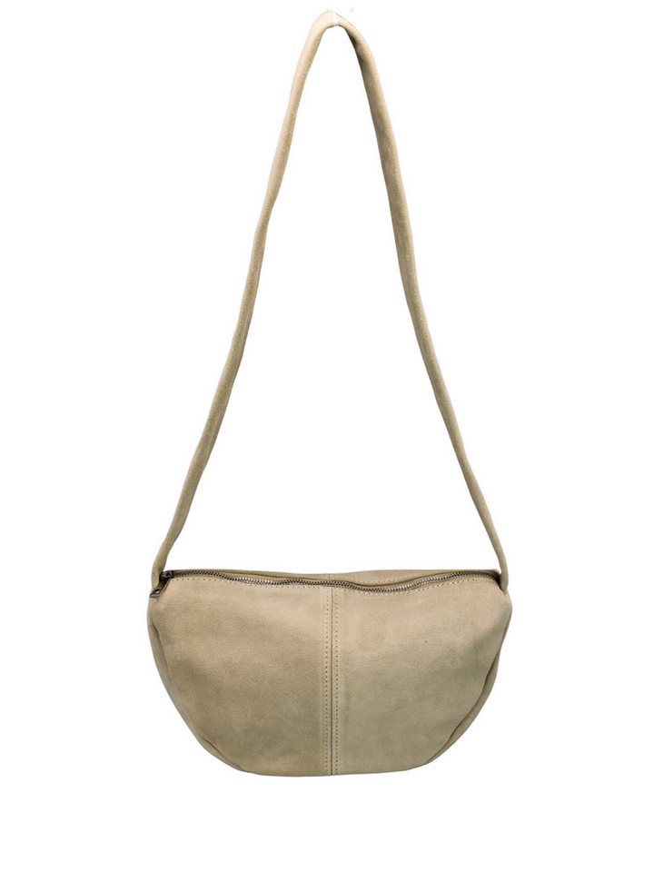 BRISE TASCHE Schultertasche Mayra – Elegante Wildleder Schultertasche Crossbody Bag Made in Italy (Kein Set, Einzeltasche), Vielseitig tragbar (Schultertasche, Crossbody, Banana Bag) von BRISE TASCHE