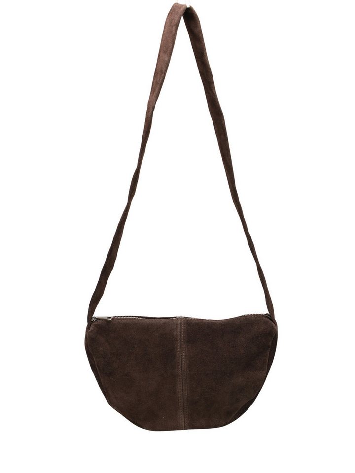 BRISE TASCHE Schultertasche Mayra – Elegante Wildleder Schultertasche Crossbody Bag Made in Italy (Kein Set, Einzeltasche), Vielseitig tragbar (Schultertasche, Crossbody, Banana Bag) von BRISE TASCHE