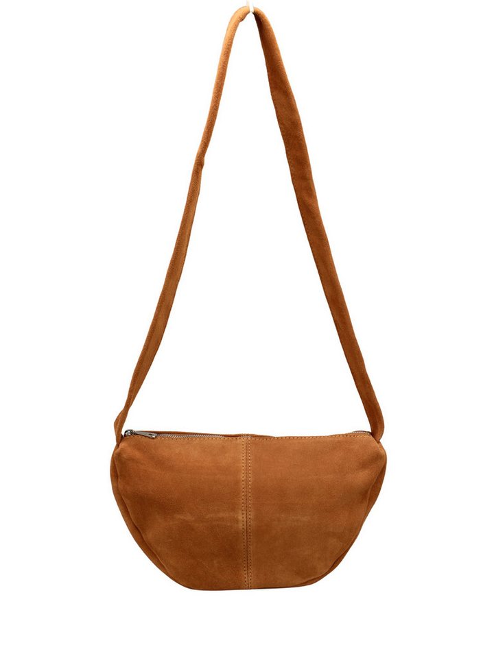 BRISE TASCHE Schultertasche Mayra – Elegante Wildleder Schultertasche Crossbody Bag Made in Italy (Kein Set, Einzeltasche), Vielseitig tragbar (Schultertasche, Crossbody, Banana Bag) von BRISE TASCHE