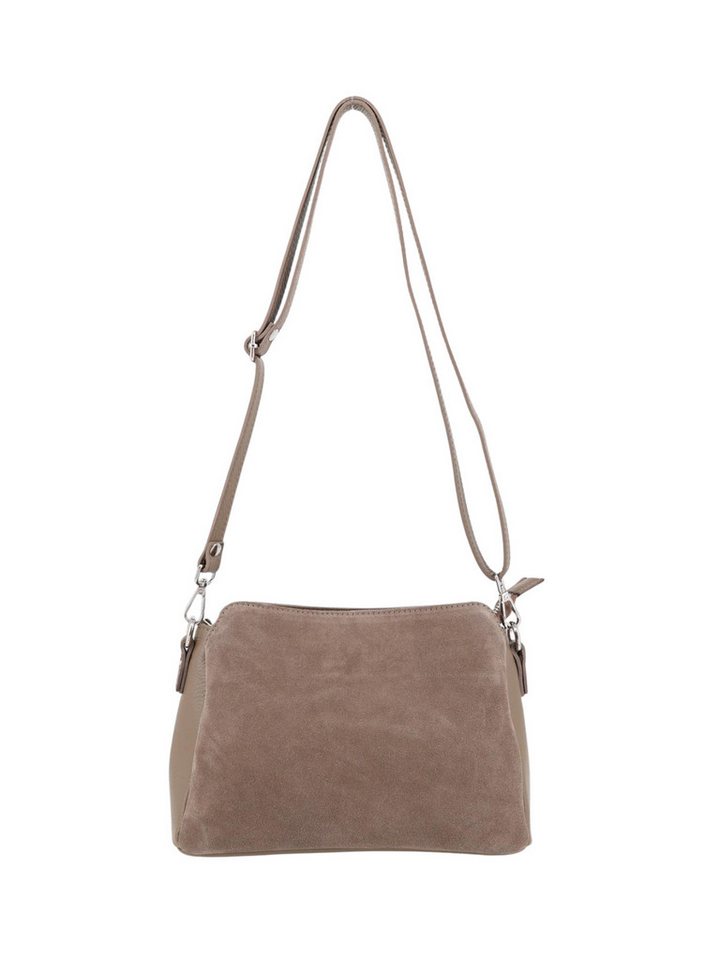 BRISE TASCHE Schultertasche Rimma – Schultertasche aus Wildleder & Nappaleder (Einzeltasche), Kombination aus Wildleder & Nappaleder, 3 Hauptfächer von BRISE TASCHE