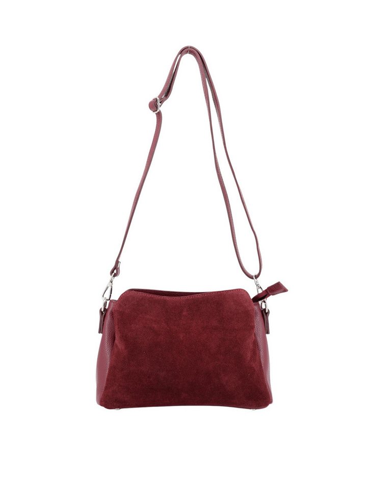 BRISE TASCHE Schultertasche Rimma – Schultertasche aus Wildleder & Nappaleder (Einzeltasche), Kombination aus Wildleder & Nappaleder, 3 Hauptfächer von BRISE TASCHE