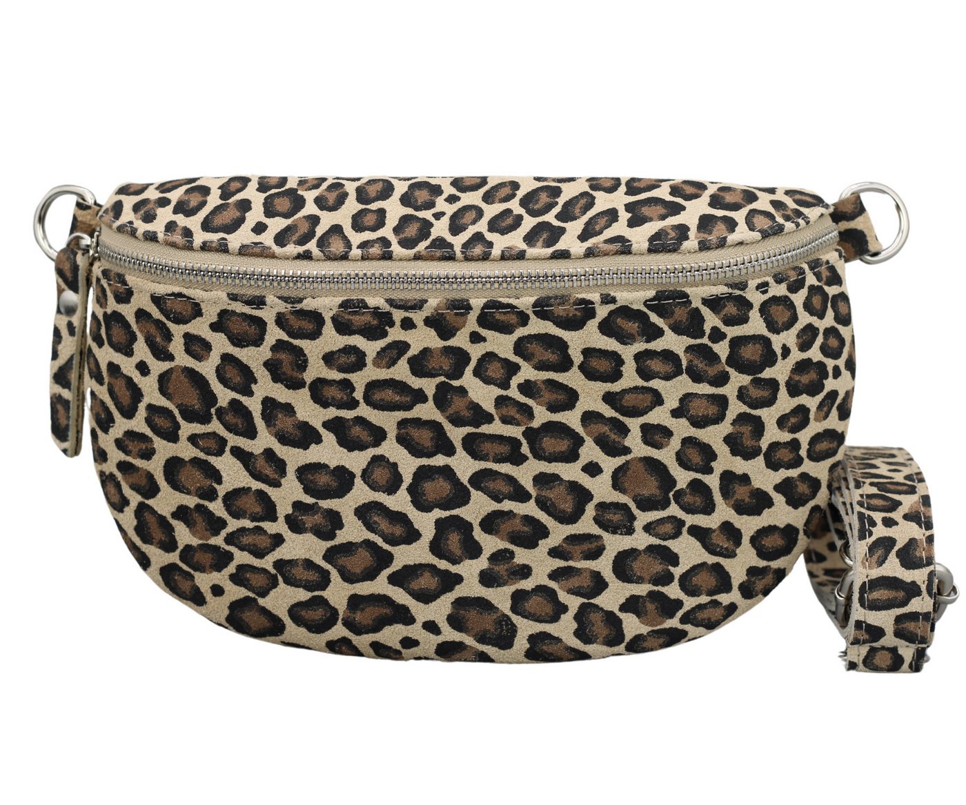 BRISE TASCHE Schultertasche SAHEL SUEDE Bauchtasche Damen Echtes Wildleder, Umhängetasche, Medium Größe, mit extra gemustertem Gürtel von BRISE TASCHE