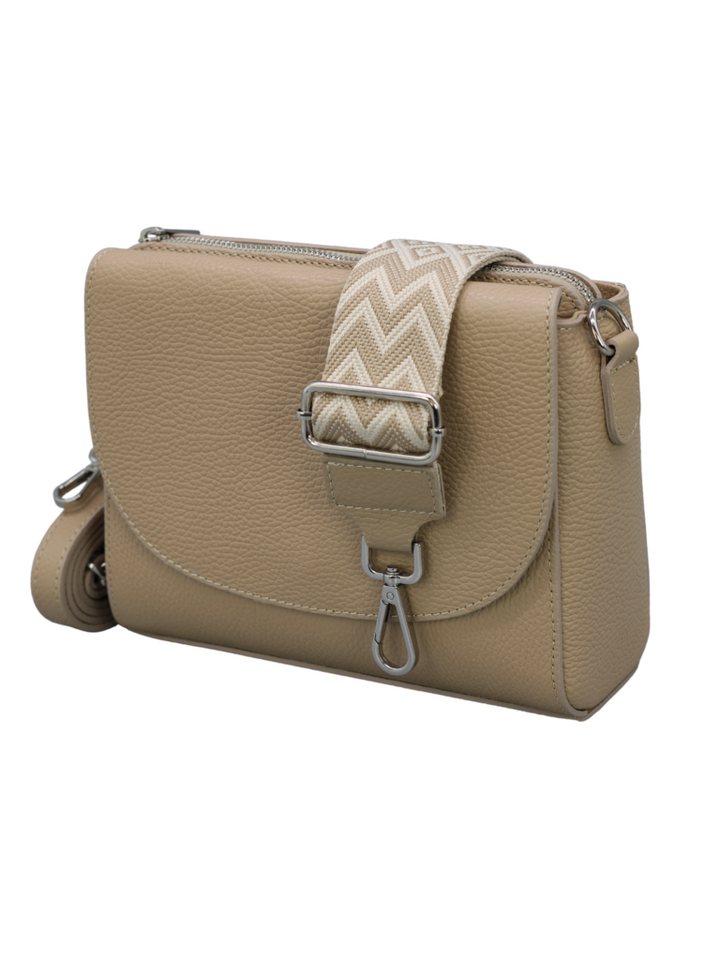 BRISE TASCHE Schultertasche SOPHIA Umhängetasche für Damen, Schultertasche aus Echtleder, echtes Leder, hergestellt in Italien, mit 2 Riemen von BRISE TASCHE