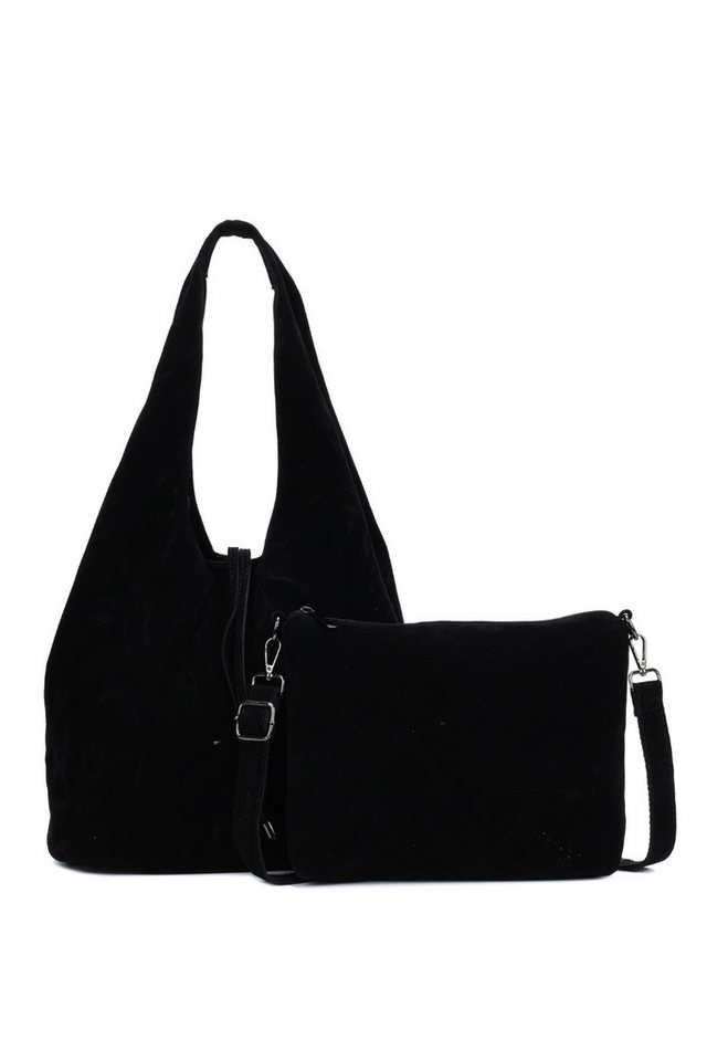 BRISE TASCHE Schultertasche Stilvolle Schultertasche aus weichem lederfreiem Material, 2-tlg. (Taschen-Set, 2-teilig), 2-teiliges Set, aus weichem lederfreiem Material, sehr leicht von BRISE TASCHE