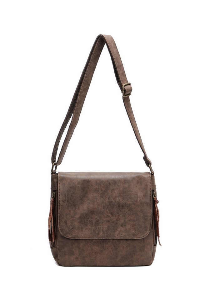 BRISE TASCHE Schultertasche Vintage Chic Canvas Umhängetasche mit Reißverschluss von BRISE TASCHE