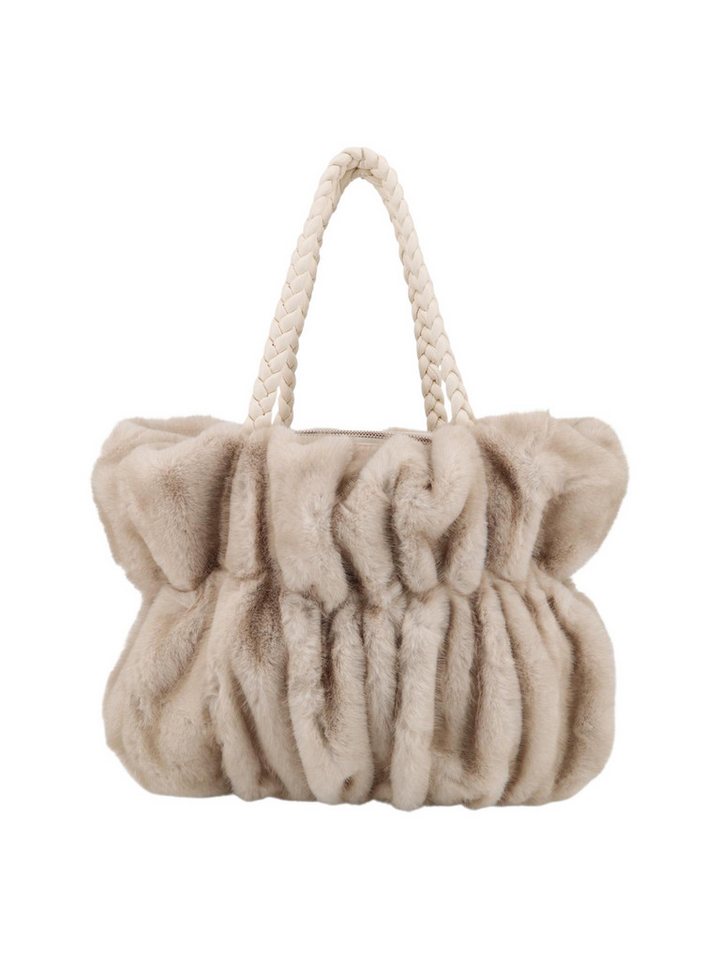 BRISE TASCHE Shopper Brise Kunstfell Tasche – Flauschige Schultertasche mit Zipper von BRISE TASCHE