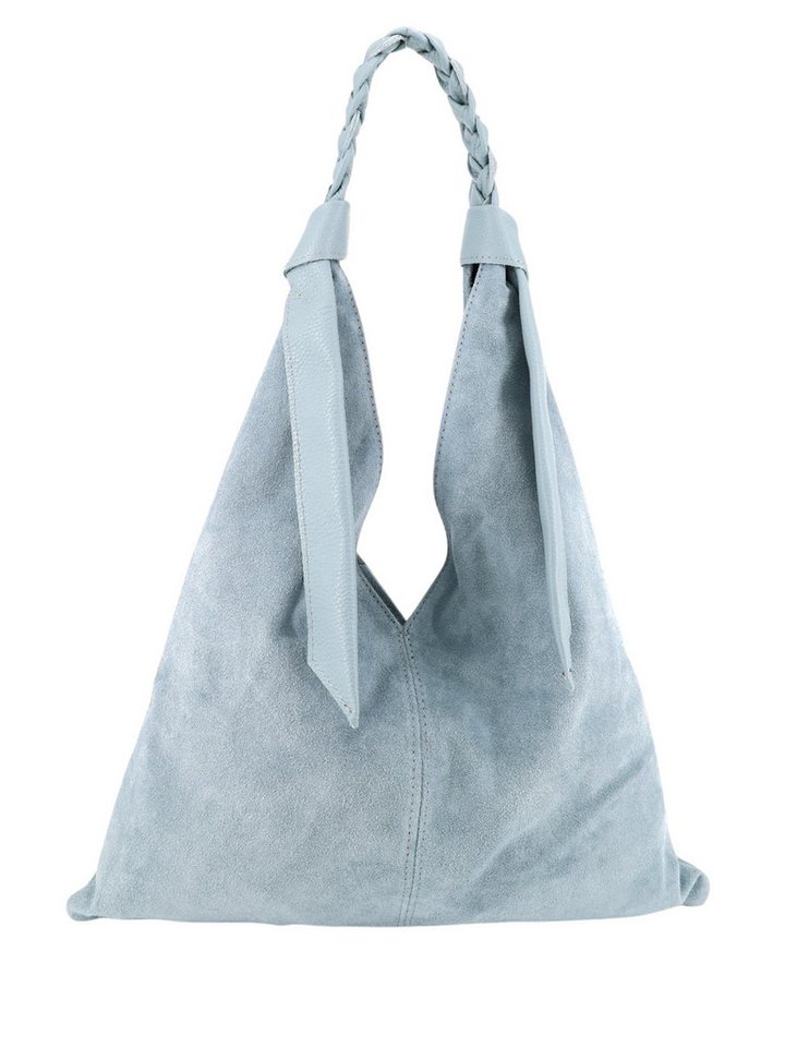 BRISE TASCHE Shopper Eleganter Shopper aus Wildleder & Nappaleder (Single, Einzeltasche), Geflochtener Lederhenkel, weiche Wildleder-Haptik von BRISE TASCHE