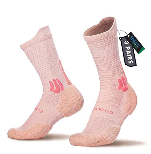 BRISIRA Coolmax Bambus Kompression Laufsocken Herren Damen 3 Paar von BRISIRA