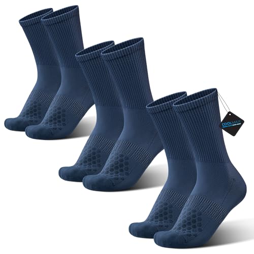 BRISIRA CoolMax Rennrad Fahrradsocken Radsocken Aero Kompression Socken Atmungsaktive Sportsocken Leichte Sommer Anti Blasen Pilling Schnelltrocknend, 3 Paar Größe 35-51 von BRISIRA