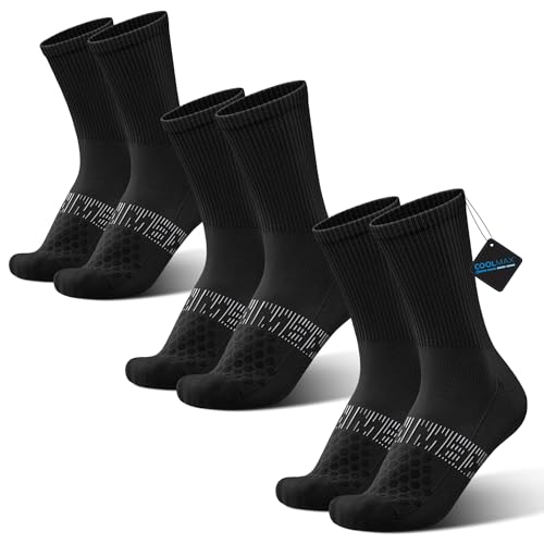 BRISIRA CoolMax Rennrad Fahrradsocken Radsocken Aero Kompression Socken Atmungsaktive Sportsocken Leichte Sommer Anti Blasen Pilling Schnelltrocknend, 3 Paar Größe 35-51 von BRISIRA