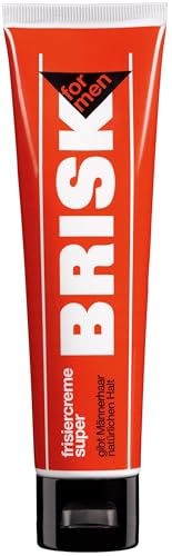 BRISK | Frisiercreme super | Die Styling-Creme für Männer | Natürlicher Halt aus der Tube | Der Klassiker der 50er Jahre | Fixiert & pflegt | 100ML von BRISK