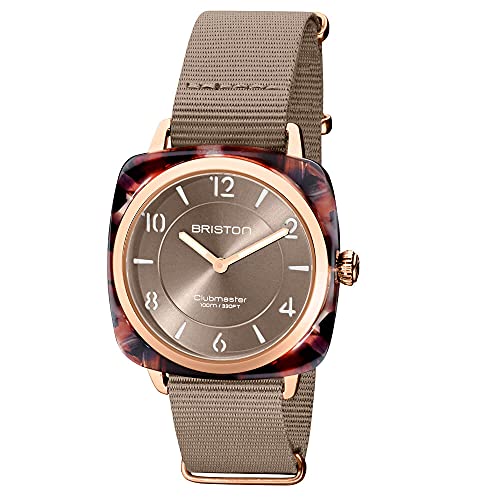 BRISTON Damen Analog Quarz Uhr mit Nylon Armband 21536.Pra.UBR.30.NT von BRISTON