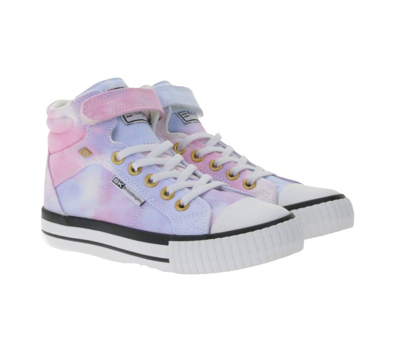 BRITISH KNIGHTS Dee Kinder Mid-Top Sneaker mit Farbverlauf Mädchen Schnür-Schuhe mit verstärktem Zehenbereich B49-3734C-07 Weiß/Blau/Pink/Bunt von BRITISH KNIGHTS