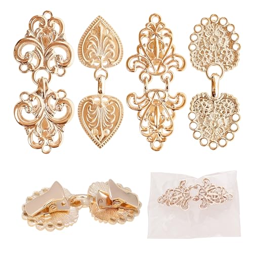 BRITIVIVE Cinch Clip 4 Stück Cardigan Clip Waist Clip Clips für Kleidung Vintage Pullover Schal Clips für Pullover Strickjacken Und Hemden Schal Kleider(Gold) von BRITIVIVE