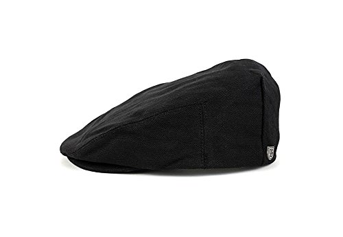 BRIXTON Herringbone Cap Flatcap Schirmmütze Schiebermützen (58 cm - schwarz) von Brixton