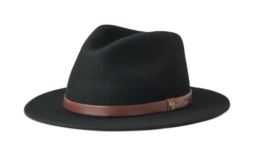 Brixton Unisex-Erwachsene Messer Fedora Filzhut, Schwarz, MEDIUM von Brixton