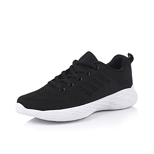 BRKVALIT Damen Sneakers Mesh Gym Turnschuhe Freizeitschuhe Laufschuhe Sportschuhe,Schwarz,39EU von BRKVALIT