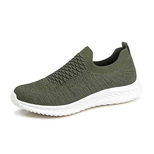 BRKVALIT Herren Damen Sneakers Mesh Gym Turnschuhe Freizeitschuhe Laufschuhe Sportschuhe,Grün,41EU von BRKVALIT