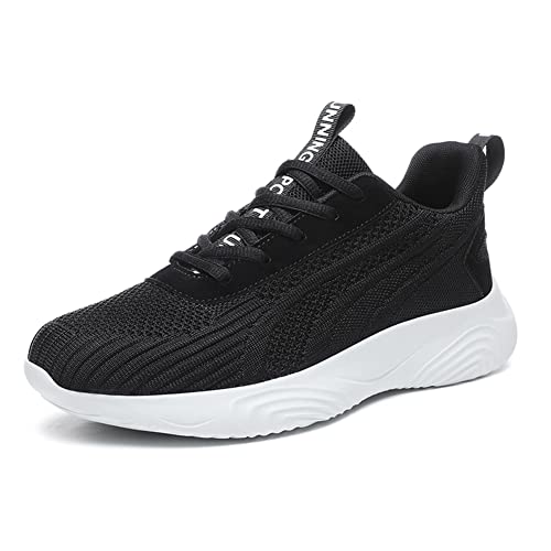 BRKVALIT Herren Damen Sneakers Mesh Gym Turnschuhe Freizeitschuhe Laufschuhe Sportschuhe,Schwarz,37EU von BRKVALIT