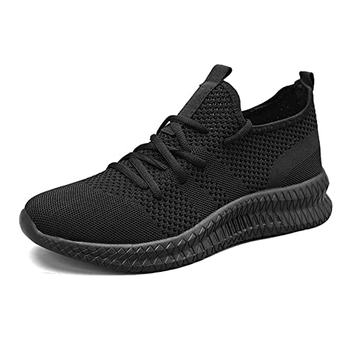 BRKVALIT Herren Laufschuhe Sportschuhe Freizeit Turnschuhe Sneaker Breathable Mesh Leichtgewicht Athletic Schuhe,Schwarz,39EU von BRKVALIT