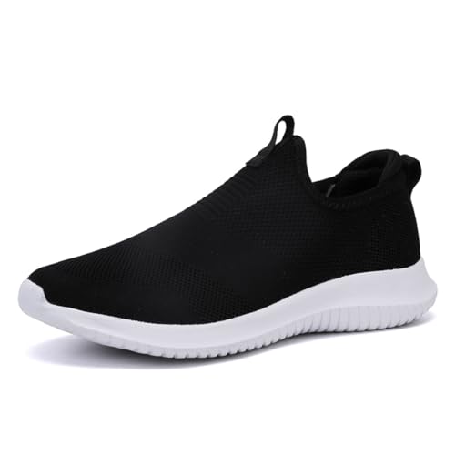 BRKVALIT Herren Laufschuhe Sportschuhe Freizeit Turnschuhe Sneaker Leichtgewicht Athletic Schuhe,Schwarz Weiß,40EU von BRKVALIT