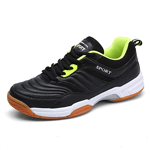 BRKVALIT Herren Running Sneakers Sportschuhe rutschfest Verschleißfest Tennisschuhe Badminton Trainingsschuhe,Schwarz,39EU von BRKVALIT