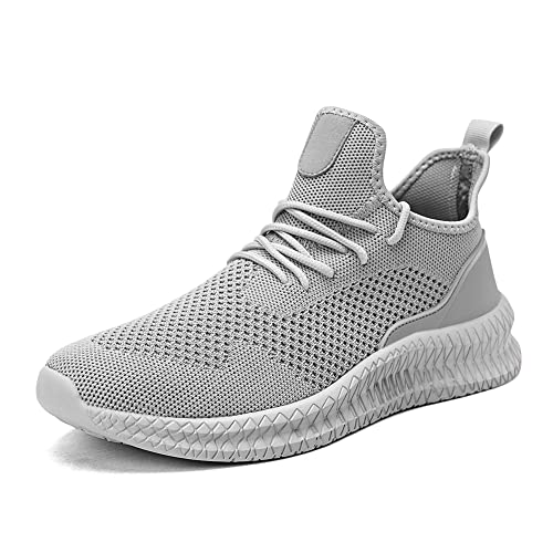 BRKVALIT Herren Sportschuhe Fitness Running Training Turnschuhe Casual Sneakers,Grau,42EU von BRKVALIT