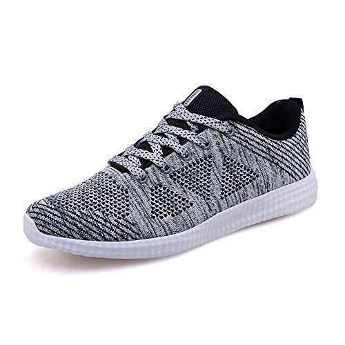 BRKVALIT Unisex-Erwachsene Sneakers Herren Damen Turnschuhe Freizeitschuhe Laufschuhe Sportschuhe Turnschuhe,Grau,41EU von BRKVALIT