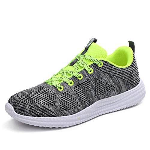BRKVALIT Unisex-Erwachsene Sneakers Herren Damen Turnschuhe Freizeitschuhe Laufschuhe Sportschuhe Turnschuhe,Grau Grün,39 von BRKVALIT