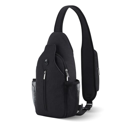 BROADREAM Brusttasche Sling Bag Rucksack Schultertasche für Damen und Herren,Verstellbarer Umhängetasche Anti-Diebstahl Rucksäcke zum Wandern Radfahren Reisen oder Multipurpose Tagepacks von BROADREAM