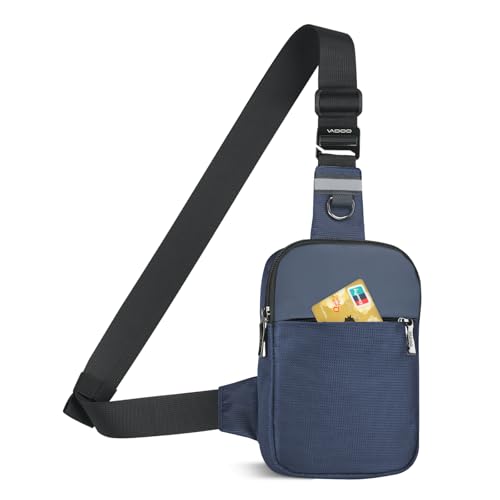BROADREAM Sling Chest Crossbody Bag, Wasserdicht Umhängetasche Brusttasche Schultertasche Herren Damen - Handytasche mit RFID-blockierende Reißverschlusstasche Geeignet für Outdoor-Sport und Wandern von BROADREAM