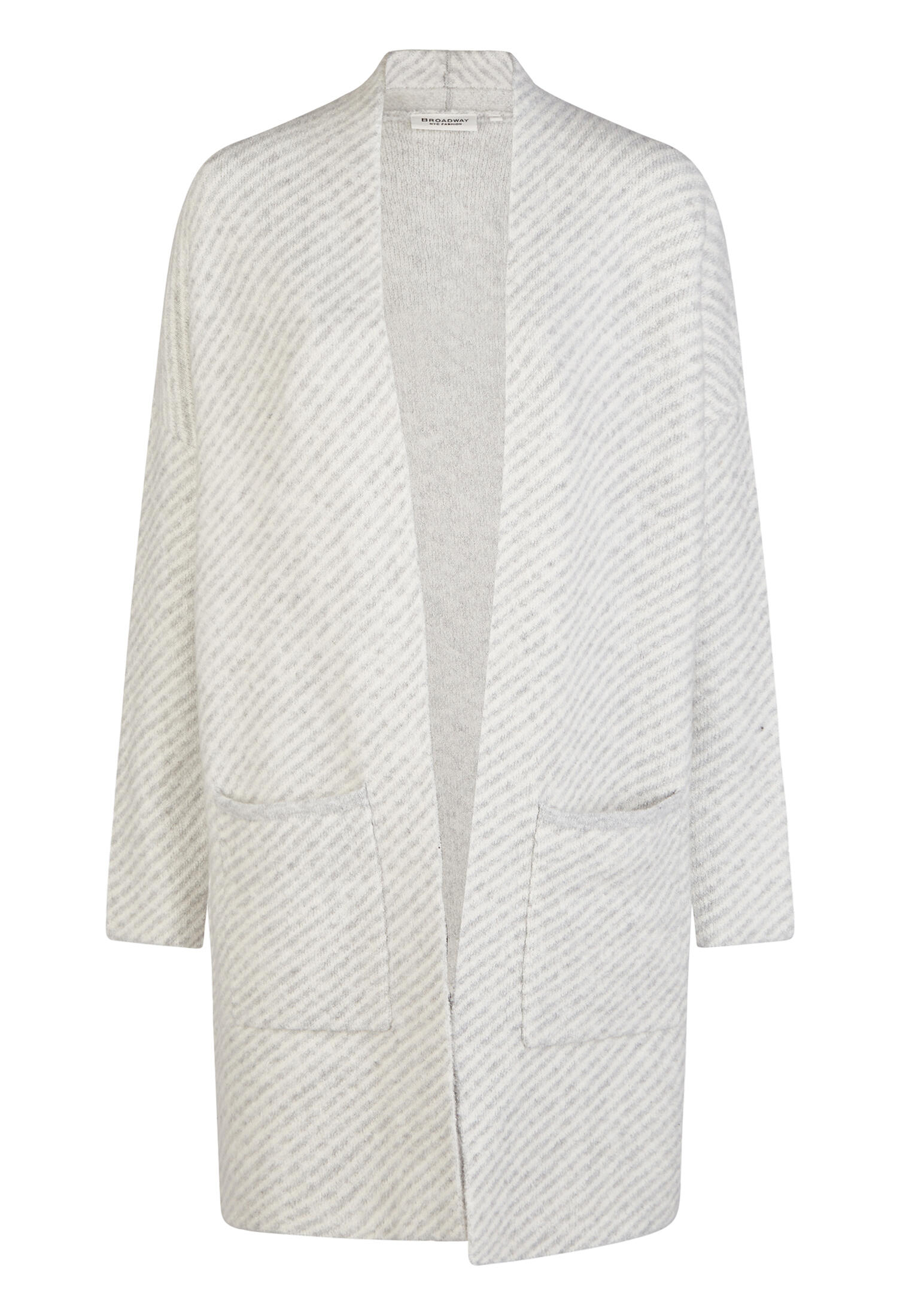 BROADWAY NYC FASHION - COAT light grey melange striped von BROADWAY NYC FASHION