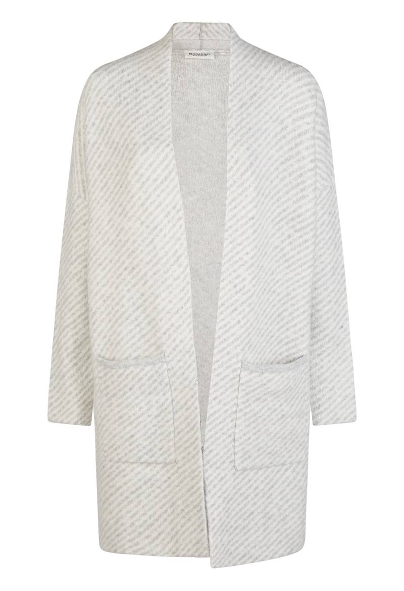 BROADWAY NYC FASHION - COAT light grey melange striped von BROADWAY NYC FASHION