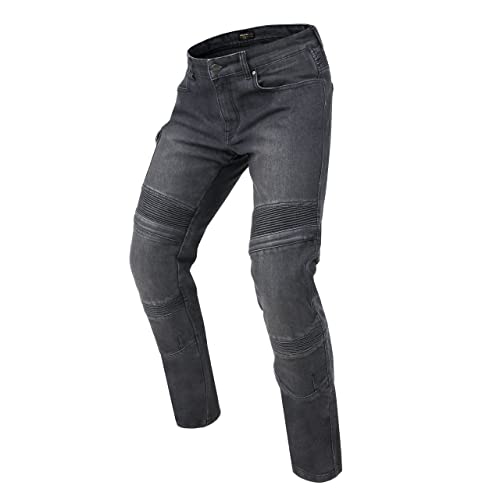 BROGER Ohio MotorradJeans Herren | Aramidfaser Futter | SAS-Tec Knie-Hüft-Steißbein-Protektoren | Reflektierende Elemente | Tapered Fit von BROGER