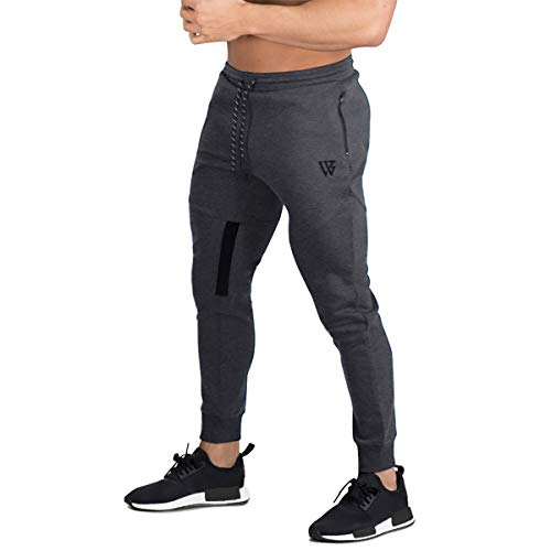 BROKIG Athletic Jogginghose Herren lang Jogging Hose - Jogginganzug für Männer Trainigshose Sporthose Sweatpants(Dunkelgrau,L) von BROKIG