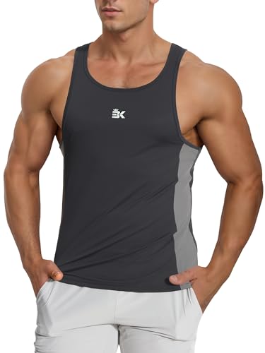 BROKIG Herren Coldness Gym Tank Top Fitness Bodybuilding Tank Top Schnell Trocknend Laufen Sport Tanktop Herren, Schwarz , Large BROKIG Herren Coldness Gym Tank Top Fitness Bodybuilding Tank Top Schnell Trocknend Laufen Sport Tanktop Herren, Schwarz , Large von BROKIG