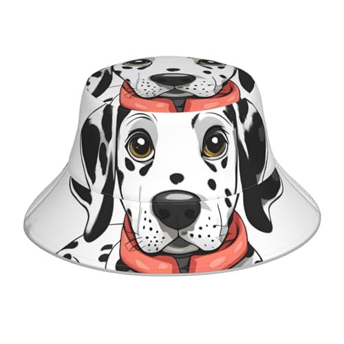 BROLEO Cartoon Dalmatiner Reflektierender Fischerhut - Leichter Faltbarer Outdoor Sonnenschutz Hut Schwarz, Schwarz, Einheitsgr��e von BROLEO