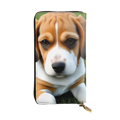 BROLEO Lange Clutch-Geldbörse mit Beagle-Hunde-Aufdruck, Leder, für modische Mädchen und Frauen, langlebig, stilvoll und funktional, Schwarz , Einheitsgröße BROLEO Lange Clutch-Geldbörse mit Beagle-Hunde-Aufdruck, Leder, für modische Mädchen und Frauen, langlebig, stilvoll und funktional, Schwarz , Einheitsgröße von BROLEO