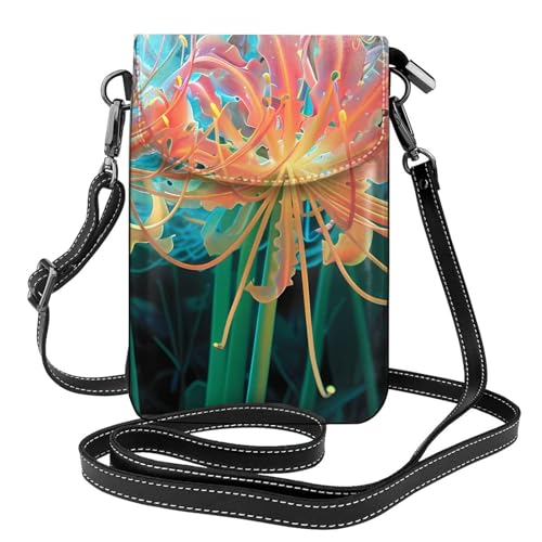 BROLEO Wolfsbane Damen Crossbody Flip Phone Bag aus Leder, klein, wasserdicht und langlebig von BROLEO