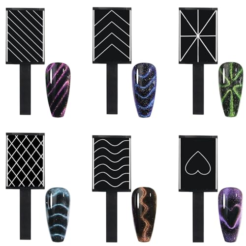 Maniküre-Nagelkunst-Werkzeug, Magnetstift-Set,Maniküre-Stab-Stab-Set | Tragbare Nageldesign-Werkzeuge, Nagelkunst-Zubehör für Anfänger, Mädchen, Maniküristen Broleo von BROLEO