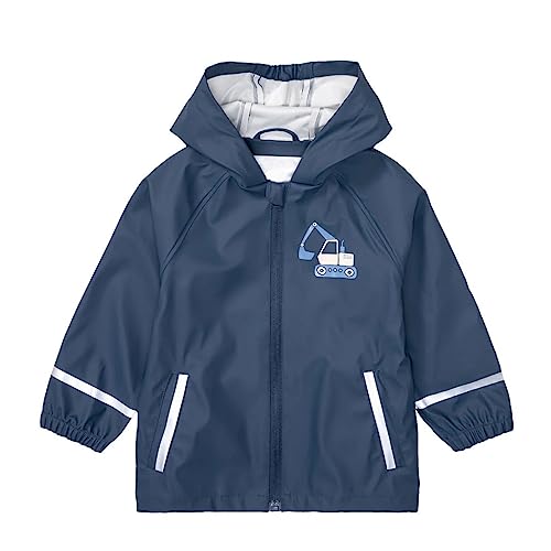 Regenjacke Kinder Wasserdicht Jungen Regenmantel Mädchen Regenponcho Wasserdicht Leicht Regencape Fahrrad Kinder Blau 4-6 Jahre von BRONG