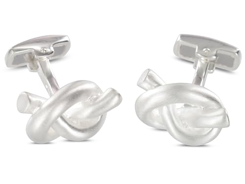 BROOKER Manschettenknöpfe Knoten Silber Handarbeit von BROOKER Fine Cufflinks