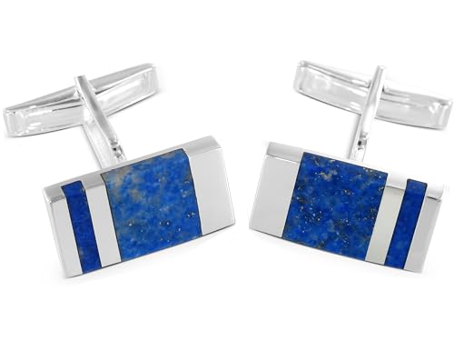 BROOKER Manschettenknöpfe Lapis Silber von Brooker