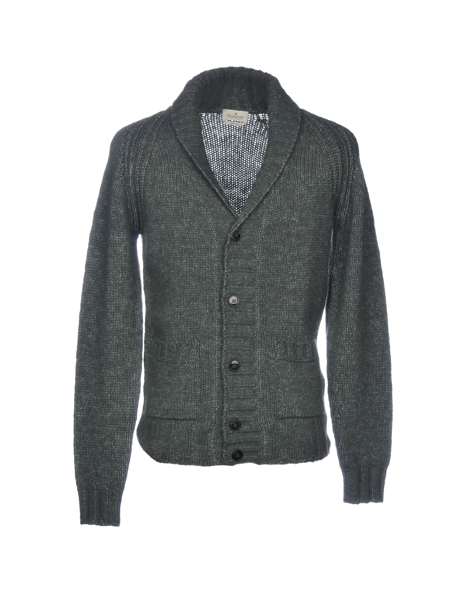 BROOKSFIELD Strickjacke Herren Dunkelgrün von BROOKSFIELD