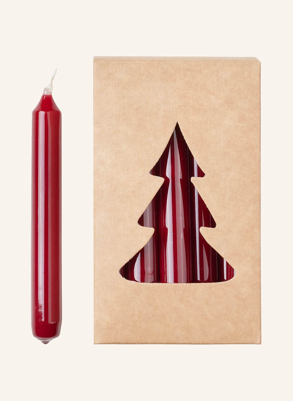 Broste Copenhagen 20er-Set Kerzen Glossy Christmas Tree Candle rot Broste Copenhagen 20er-Set Kerzen Glossy Christmas Tree Candle rot von BROSTE COPENHAGEN