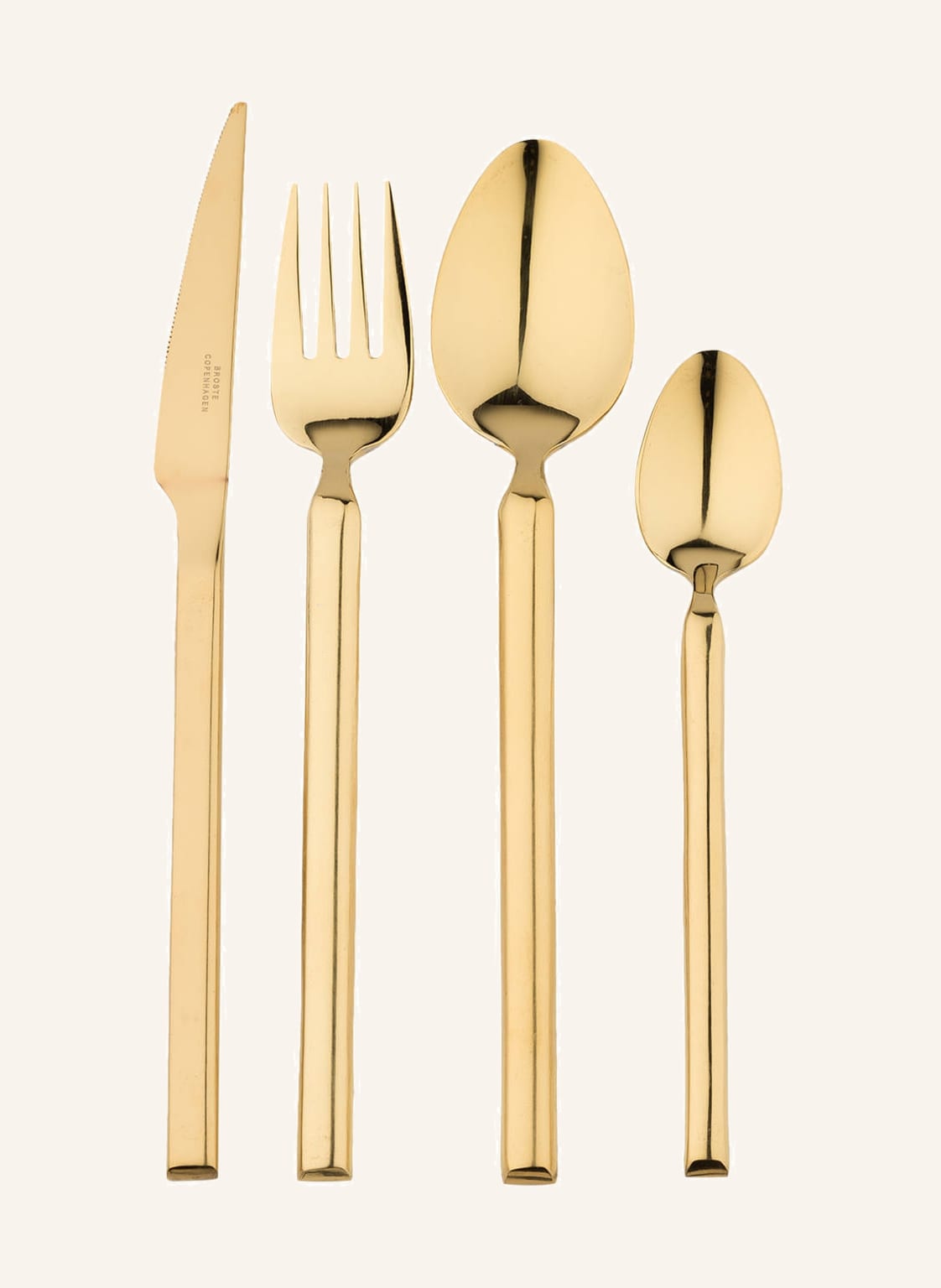 Broste Copenhagen 4-Tlg. Besteck-Set Tvis gold von BROSTE COPENHAGEN