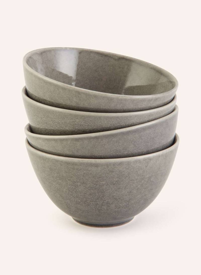 Broste Copenhagen 4er-Set Schalen Nordic Rain grau von BROSTE COPENHAGEN